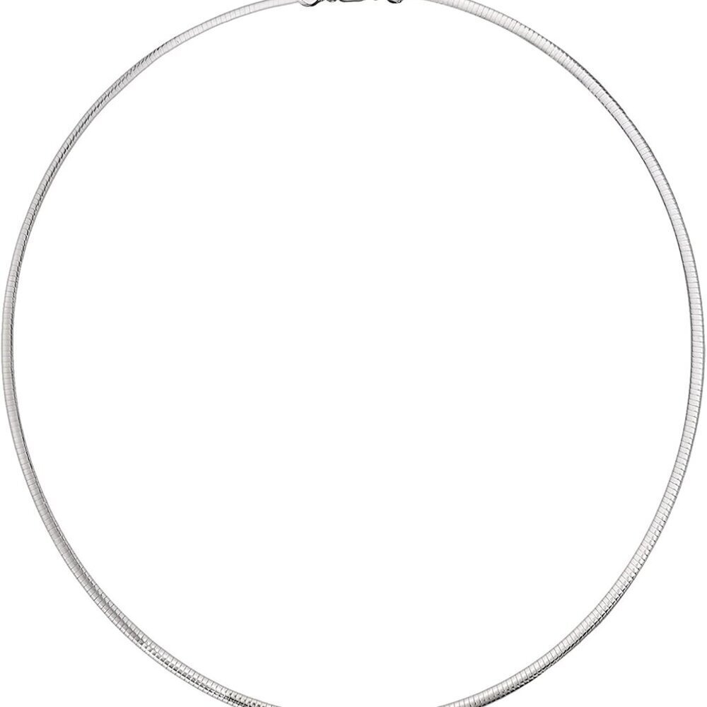 Sterling Silver Omega Necklace 16 Inches Italian Solid 3MM Women Safe